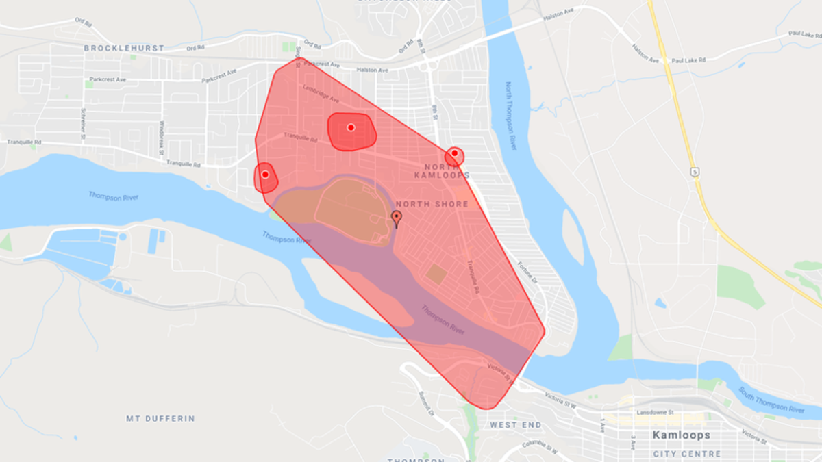 UPDATE Power restored on Kamloops North Shore CFJC Today Kamloops