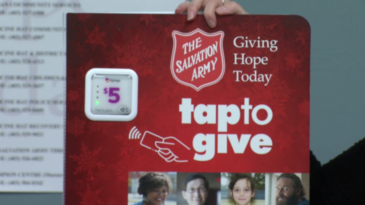 Salvation Army’s first year for electronic “Tap to Give” option CHAT