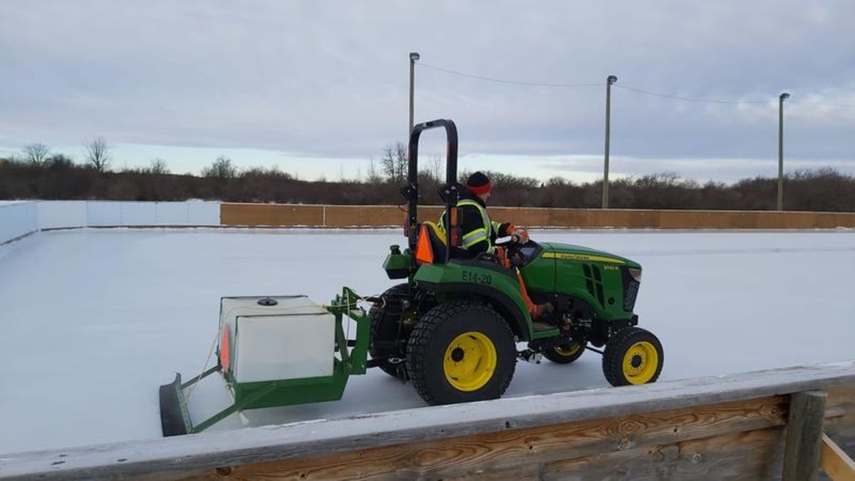 Sexsmith’s Public Works department builds Zamboni using tractor