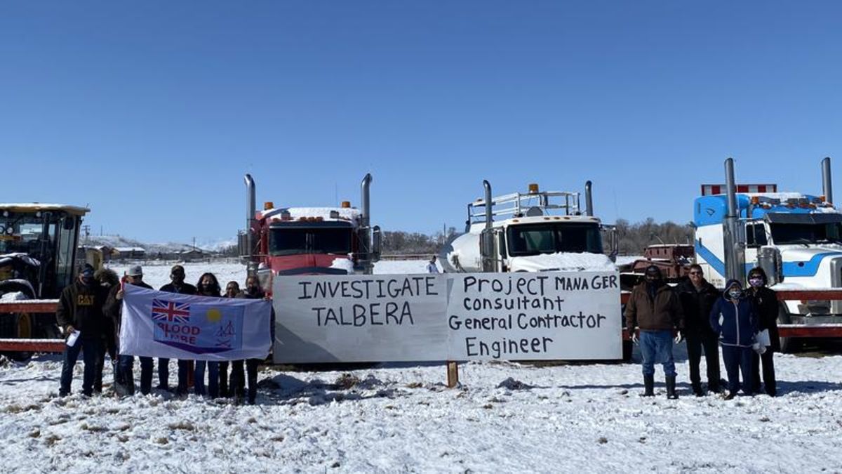 Blood Tribe members protest to halt outsourced work in Standoff