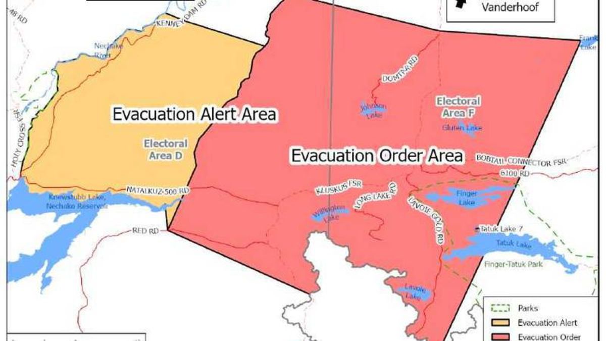 Cutoff Creek wildfire evacuation alert issued | CKPG Today