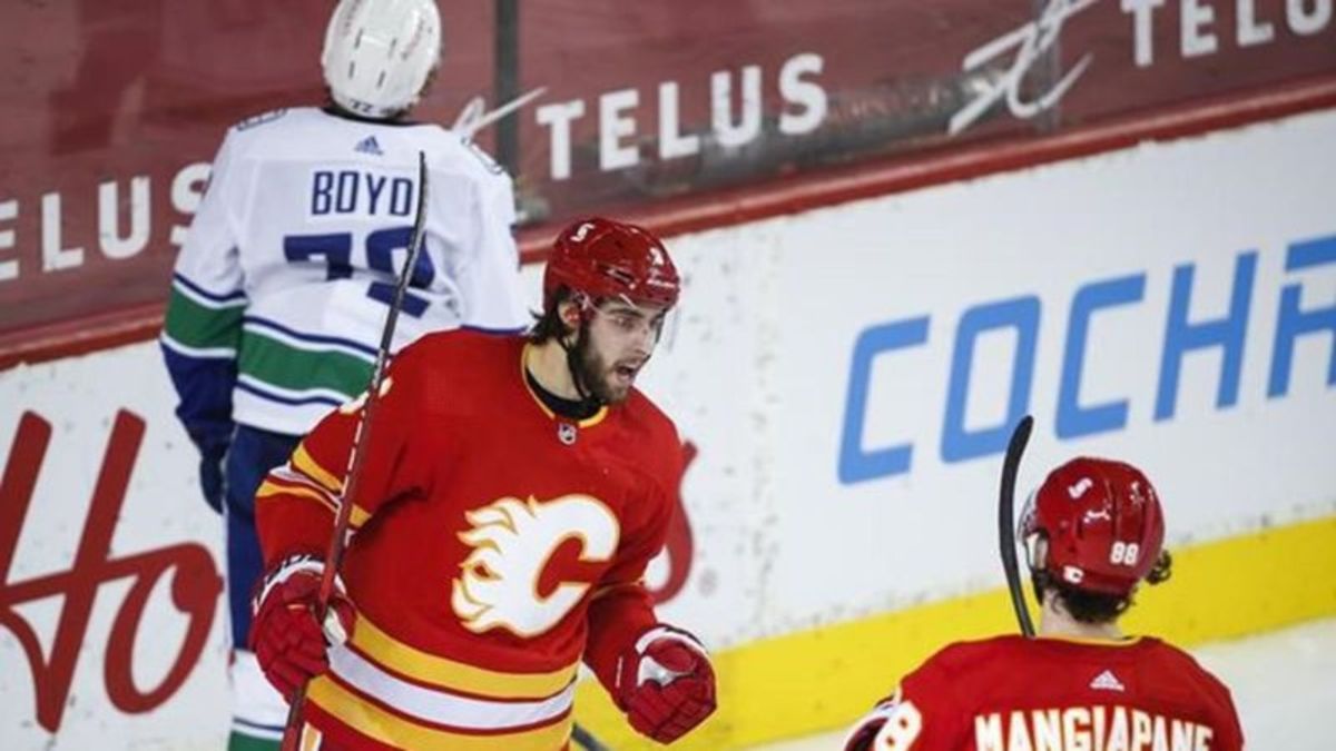 Connor Ruff Calgary Calgary Flames sign RFA defenceman Connor Mackey, veteran forward Brad ...