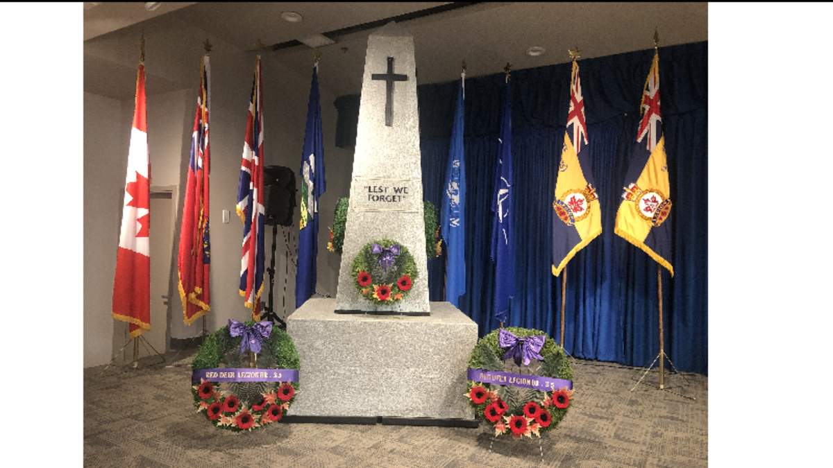 Remembrance Day ceremonies across Central Alberta