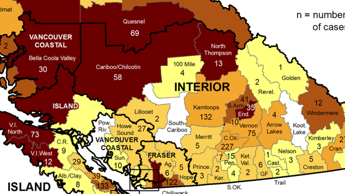 COVID-19 cases down in Kamloops and Salmon Arm last week, up in Kelowna ...