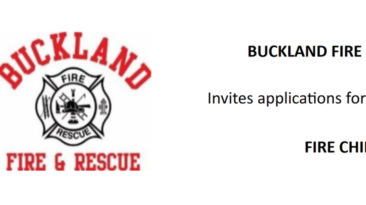 Buckland Fire and Rescue Invites Applications for Fire Chief paNOW