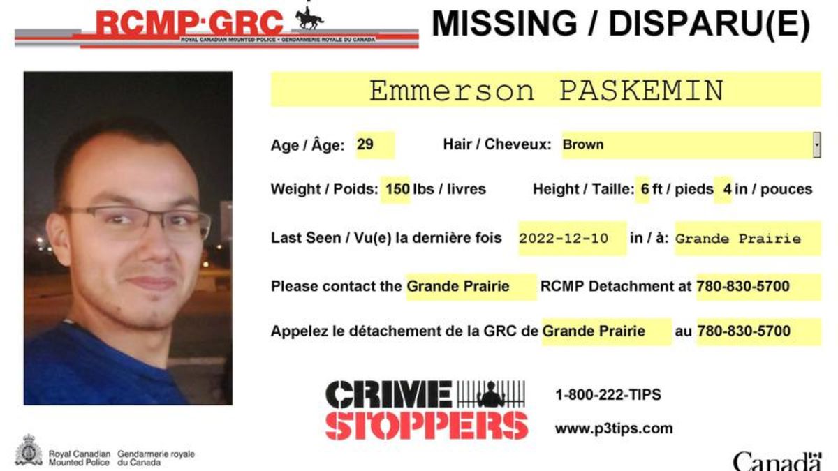 RCMP are looking for a 29-year-old missing man | EverythingGP