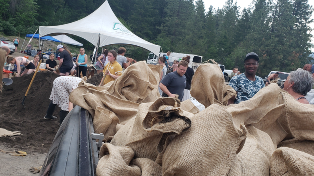Volunteers flock to Parker Cove to help with flood mitigation Vernon
