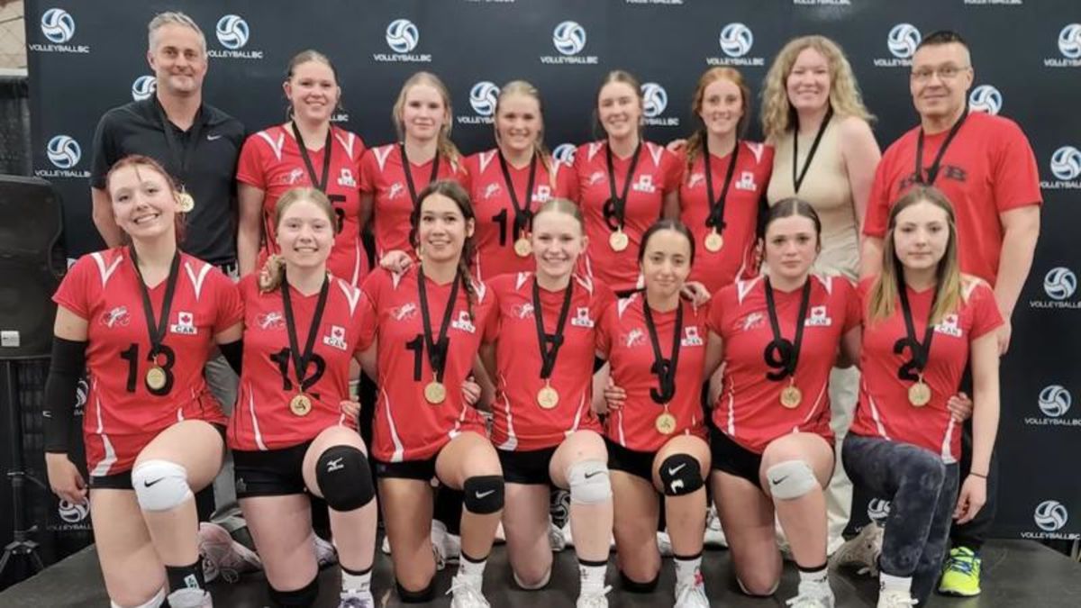 15U Girls Kodiaks Red volleyball team wins BC Provincial Championships