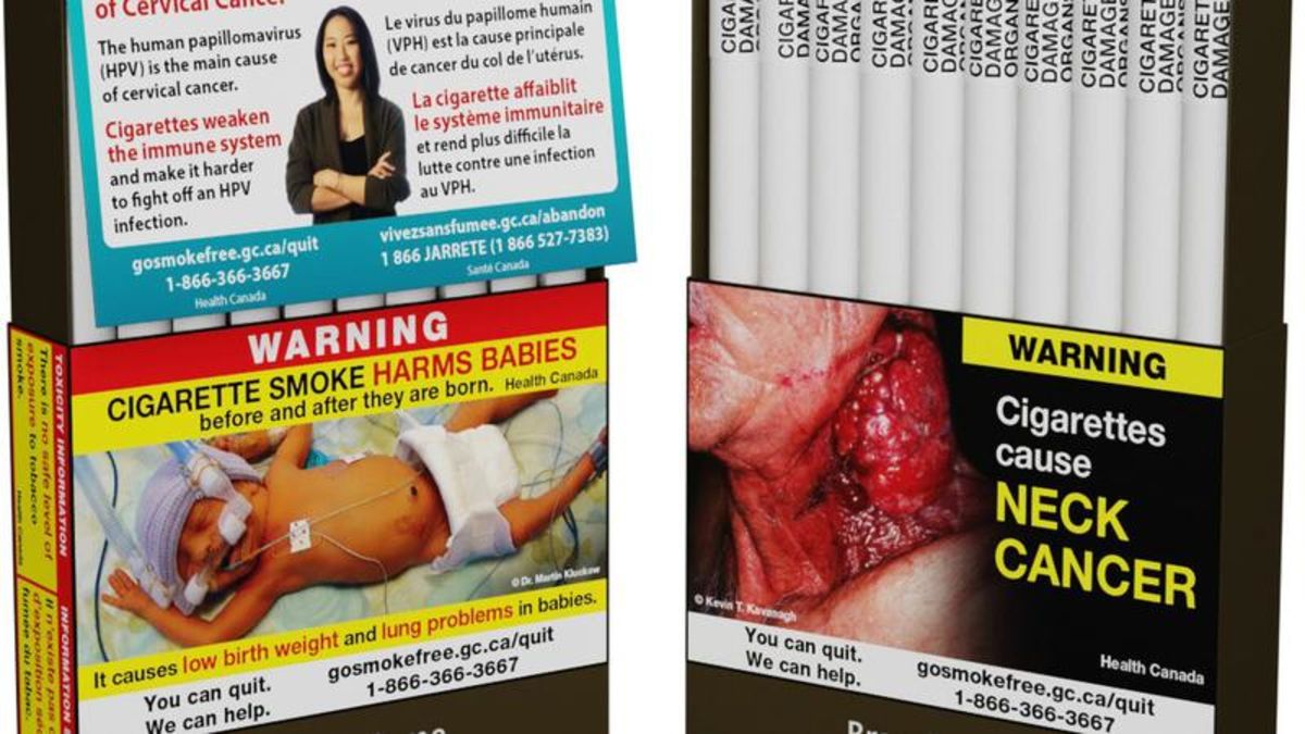 Poison in every puff': Canada reveals warning labels on individual  cigarettes