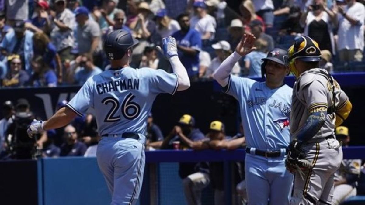 Early homers from Bichette, Chapman launch Blue Jays past Brewers