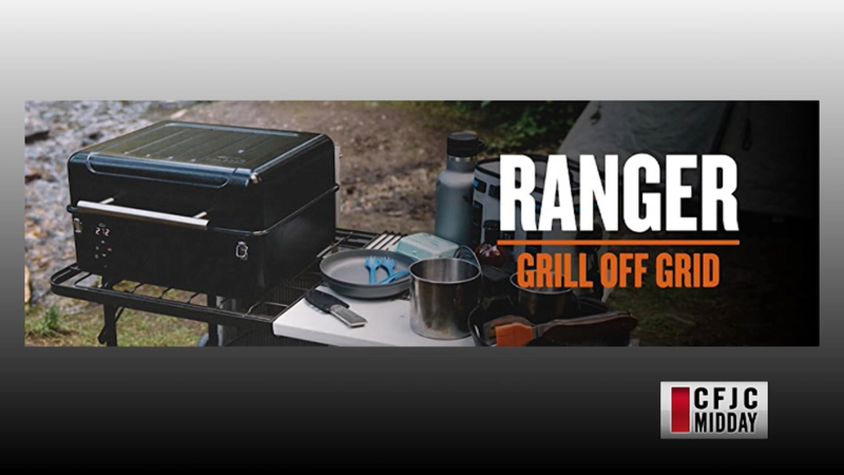 CFJC Midday Traeger Portable Grill powered by pellets and is the