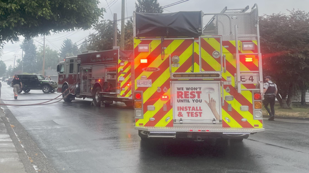Chilliwack Fire responds to structure fire on Young Road north of