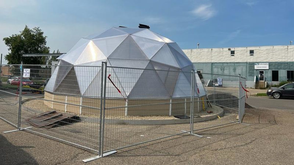Geodesic greenhouse at Red Deer Food Bank to provide sustainable food