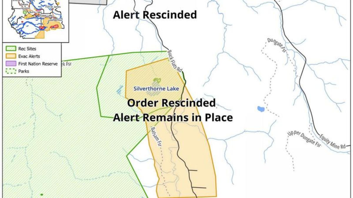 Evacuation order rescinded, alert remains in place for Peacock Creek ...