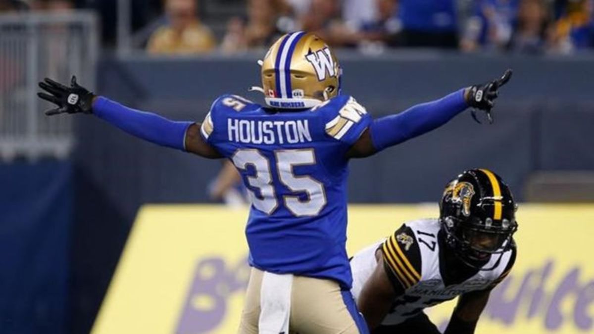 Bombers' cornerback Houston tops CFL in defensive takeaways