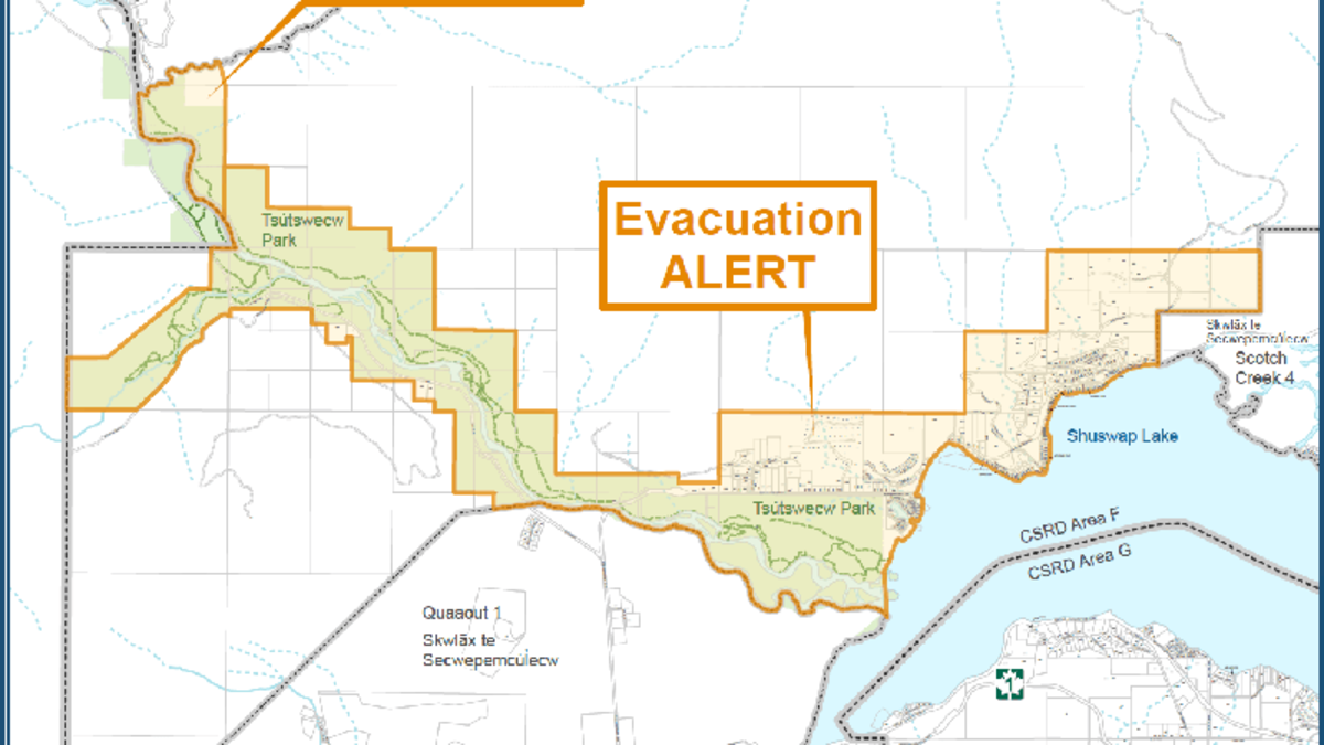 Columbia Shuswap Regional District issues evacuation alert for Lee