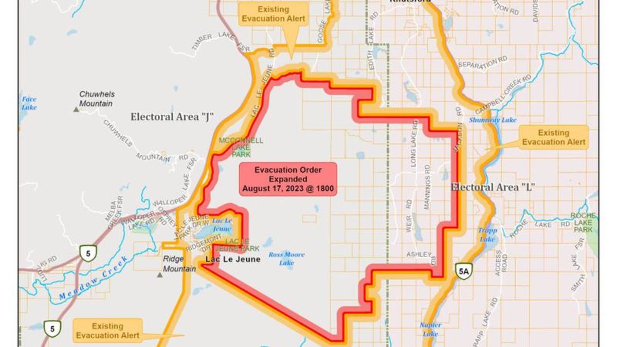 TNRD Expands Evacuation Order In Response To Ross Moore Lake Wildfire ...