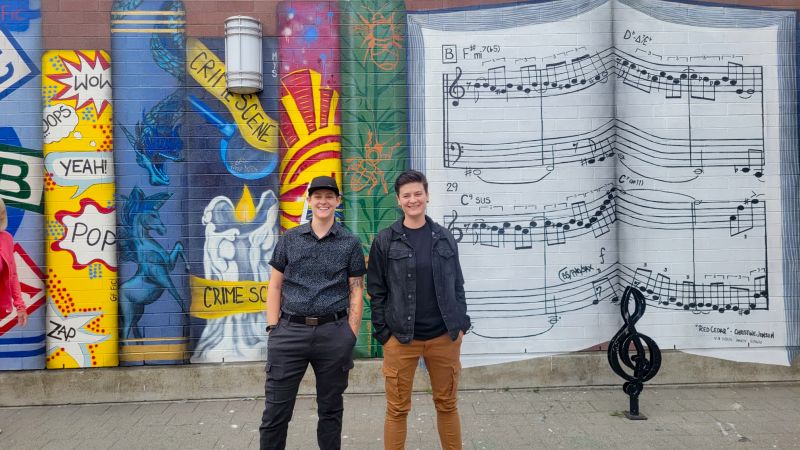 Library mural adds splash of colour and music to downtown Nanaimo