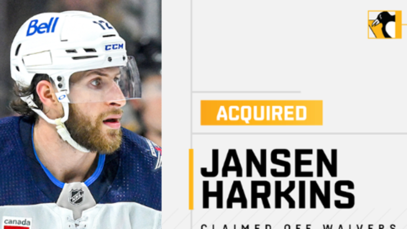 Penguins Claim Jansen Harkins off of Waivers from Winnipeg