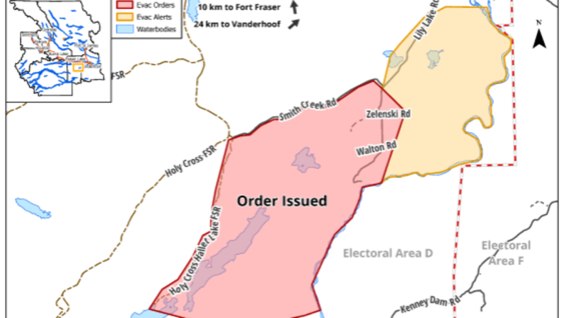 Evacuation order and alert issued for Dorman Lake wildfire 20 km south ...