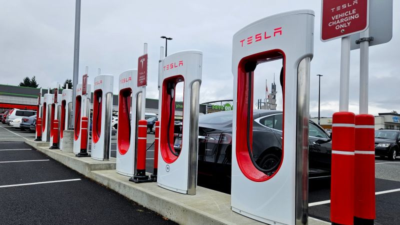 Upcoming online tesla superchargers